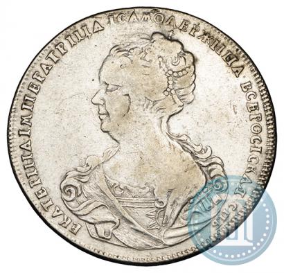 Picture 1 rouble 1725 year СПБ "Petersburg type, portrait turned to the left"