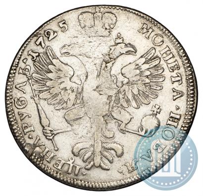 Picture 1 rouble 1725 year СПБ "Petersburg type, portrait turned to the left"