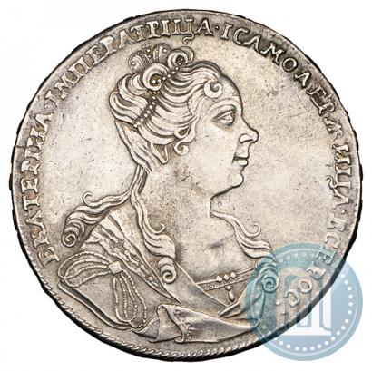 Фото 1 рубль 1726 года  "Московский тип, портрет вправо"