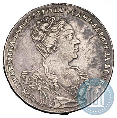 Picture 1 rouble 1727 year  "Moscow type, portrait turned to the right"
