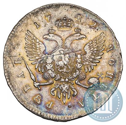 Фото 1 рубль 1742 года СПБ 