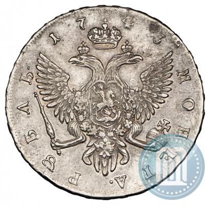 Фото 1 рубль 1743 года СПБ 
