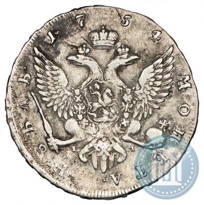 Picture 1 rouble 1754 year СПБ-IМ "Portrait by Benjamin Scott"