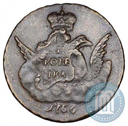 Picture 1 kopeck 1756 year СПБ 