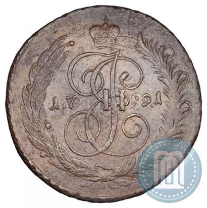 Фото 5 копеек 1791 года ЕМ "Павловский перечекан"