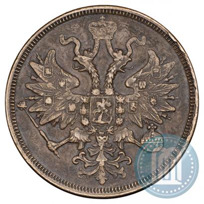 Picture 5 kopecks 1859 year ЕМ "Type of 1860-1867"