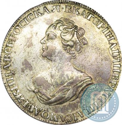 Фото 1 рубль 1725 года  "Траурный"