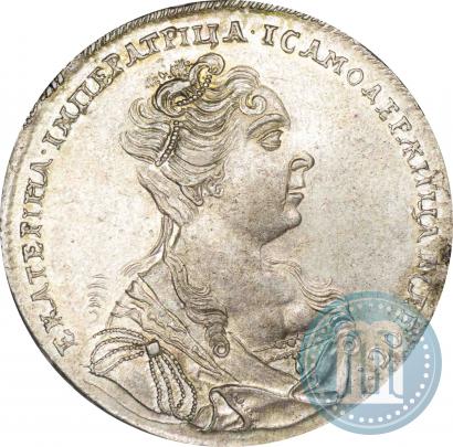 Фото 1 рубль 1726 года  "Московский тип, портрет вправо"