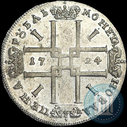 Фото 1 рубль 1724 года  "Портрет в античных доспехах"