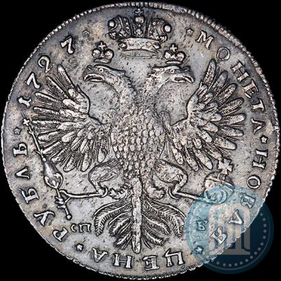 Picture 1 rouble 1727 year СПБ "Petersburg type, portrait turned to the right"