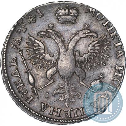 Picture 1 rouble 1719 year OK-IL-L "Portrait in armour"