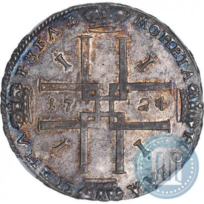 Фото 1 рубль 1724 года  "Портрет в античных доспехах"