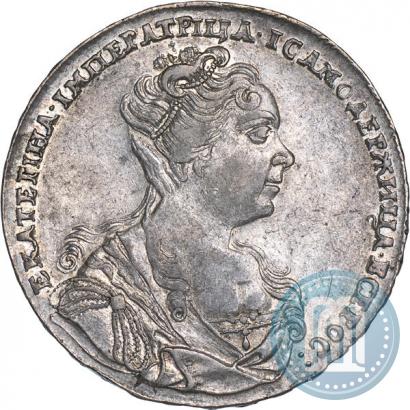 Picture 1 rouble 1726 year  "Moscow type, portrait turned to the right"