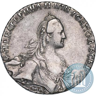 Picture 1 rouble 1766 year СПБ-АШ-Т.I. 