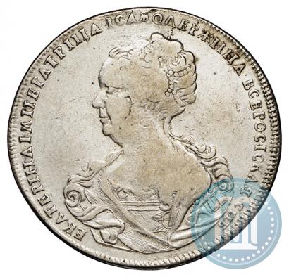 Фото 1 рубль 1725 года СПБ "Петербургский тип, портрет влево"