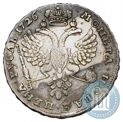 Фото 1 рубль 1726 года  "Московский тип, портрет влево"