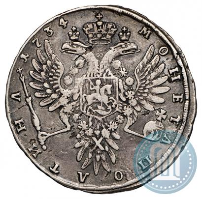 Picture Poltina 1734 year  "Type of 1735"