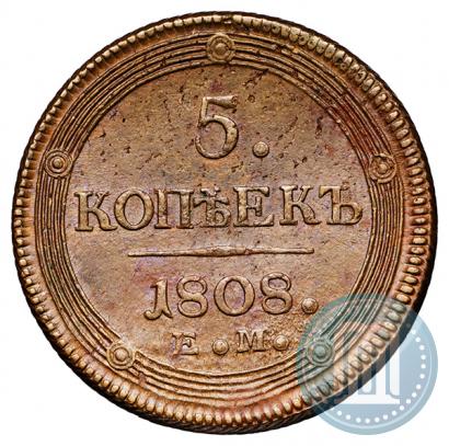 Picture 5 kopecks 1808 year ЕМ 
