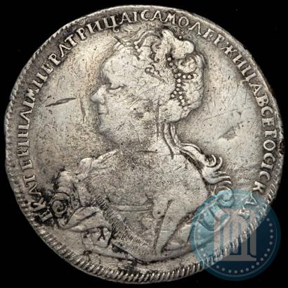 Picture 1 rouble 1725 year СПБ "Petersburg type, portrait turned to the left"