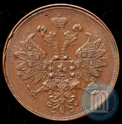 Picture 2 kopecks 1860 year ЕМ 