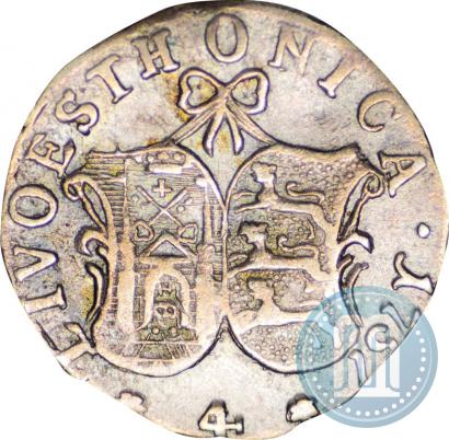 Фото 4 копейки 1757 года  "Ливонез"