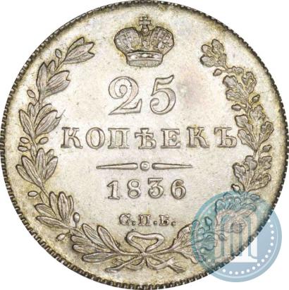 Фото 25 копеек 1836 года СПБ-НГ 