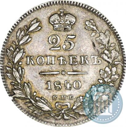 Picture 25 kopecks 1840 year СПБ-НГ 