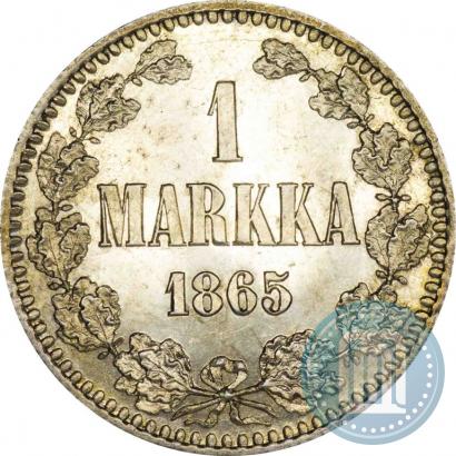 Picture 1 markka 1865 year S 