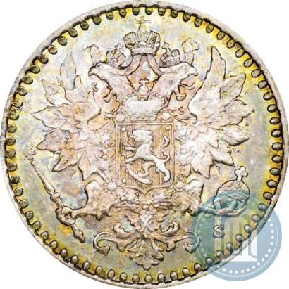 Фото 25 пенни 1865 года S 