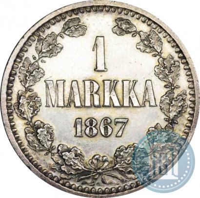 Picture 1 markka 1867 year S 