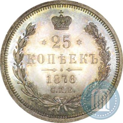 Фото 25 копеек 1876 года СПБ-НІ 