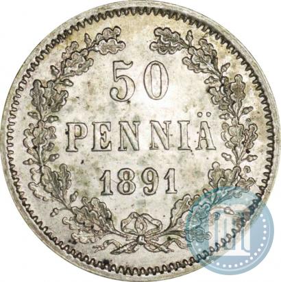 Picture 50 pennia 1891 year L 