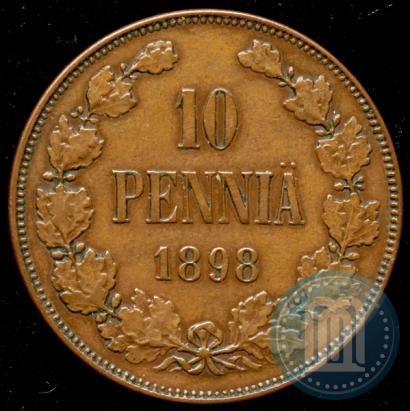 Фото 10 пенни 1898 года  
