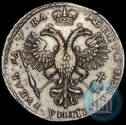 Picture 1 rouble 1721 year  "Portrait with shoulder straps"