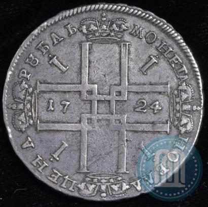 Фото 1 рубль 1724 года  "Портрет в античных доспехах"