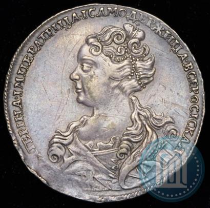 Фото 1 рубль 1726 года  "Московский тип, портрет влево"