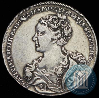 Фото 1 рубль 1726 года  "Московский тип, портрет влево"
