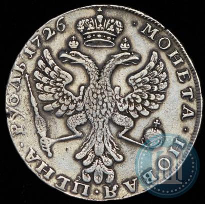 Фото 1 рубль 1726 года  "Московский тип, портрет влево"