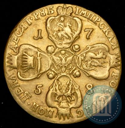 Фото 10 рублей 1758 года ММД 