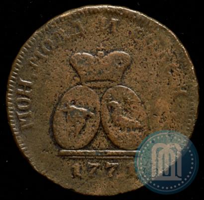 Picture Para - 3 dengas 1771 year  "Coat of arms on the obverse"