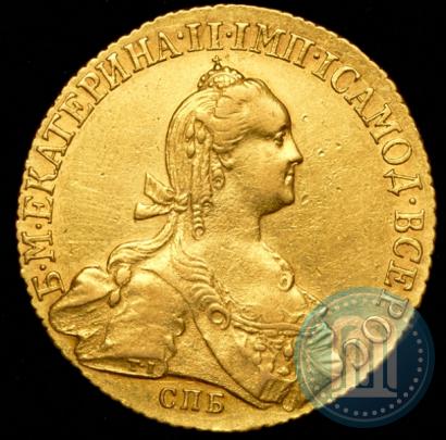 Фото 10 рублей 1774 года СПБ 