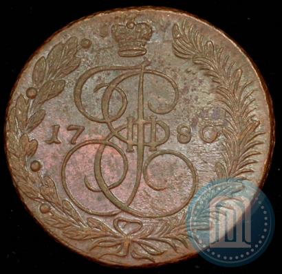 Picture 5 kopecks 1780 year ЕМ 