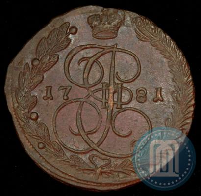 Picture 5 kopecks 1781 year ЕМ 