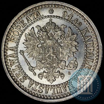 Picture 1 markka 1866 year S 