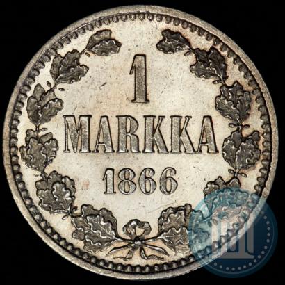 Picture 1 markka 1866 year S 