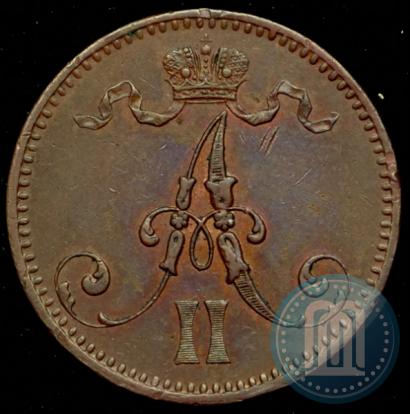 Picture 5 pennia 1866 year  