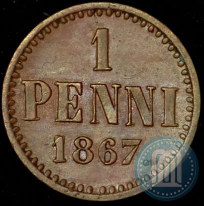 Picture 1 penni 1867 year  
