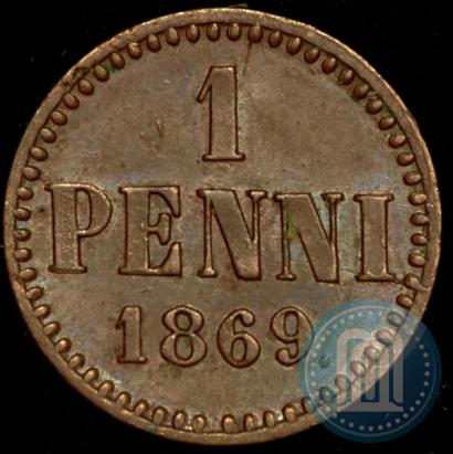 Picture 1 penni 1869 year  