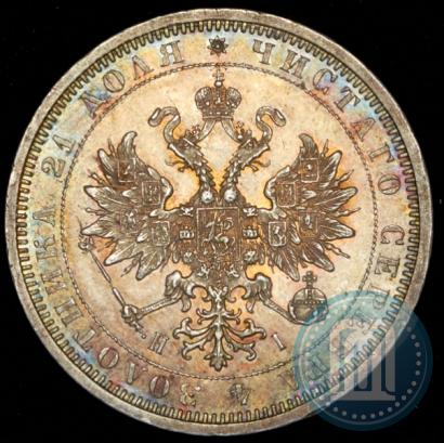 Фото 1 рубль 1877 года СПБ-НІ 