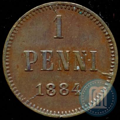 Фото 1 пенни 1884 года  